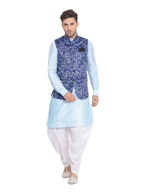 hangup blue & white printed suit