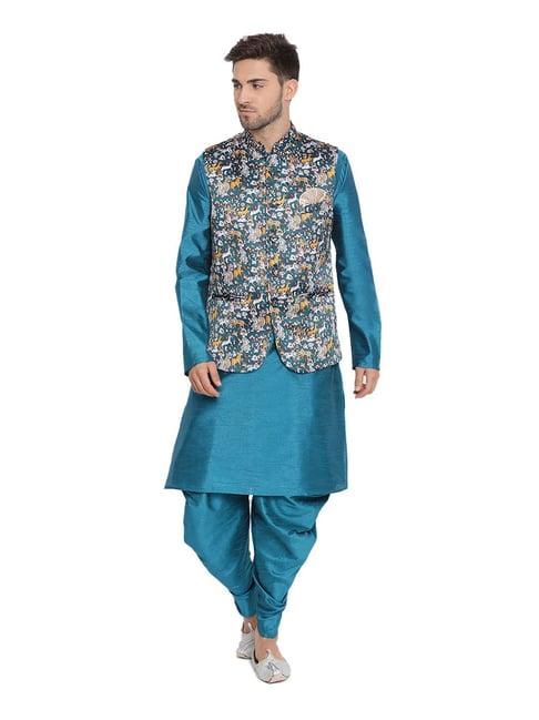 hangup blue printed suit