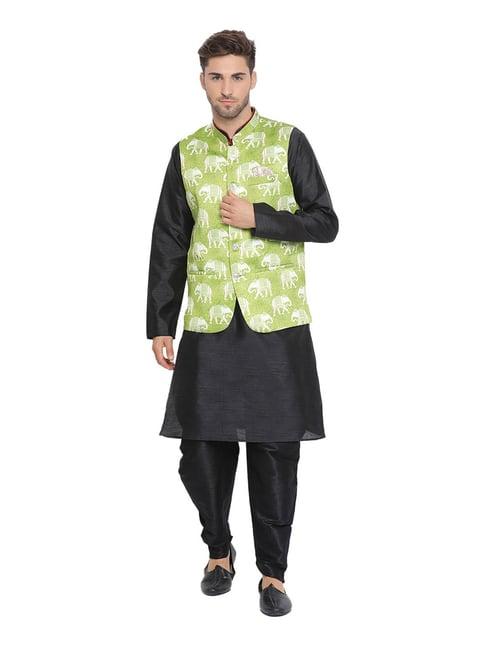 hangup black & green printed suit