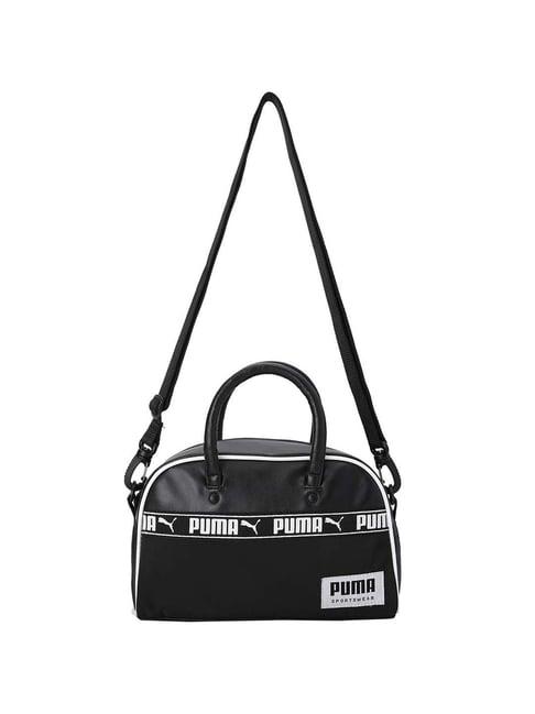 puma campus grip black solid small handbag