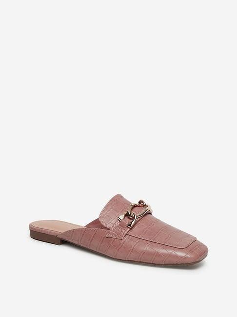 luna blu by westside beige snake textured mules