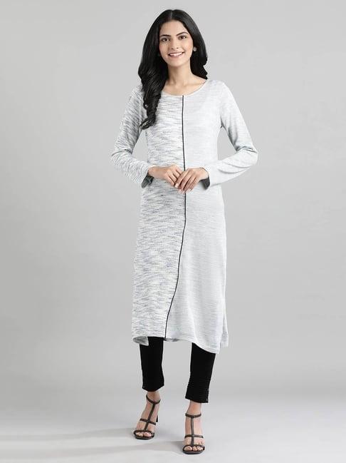 aurelia white straight kurta