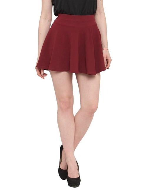 n-gal burgundy above knee skirt