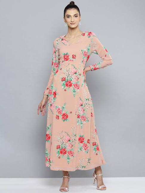 harpa peach floral print dress