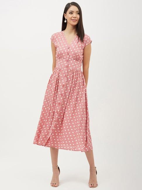 harpa pink polka dot dress