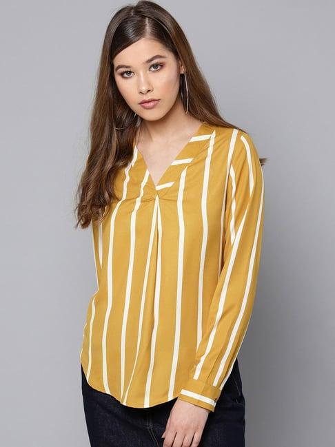 harpa mustard striped top