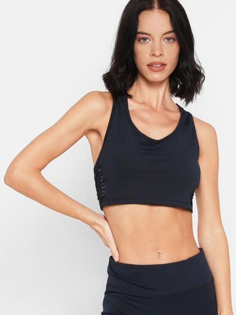 forever 21 navy non wired non padded sports bra