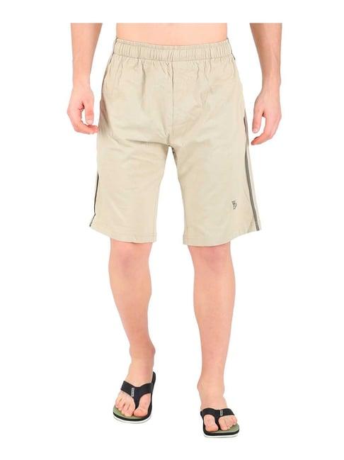 woodland khaki regular fit solid shorts