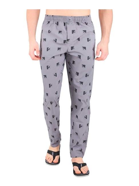 woodland dark grey high rise cotton pyjama pants