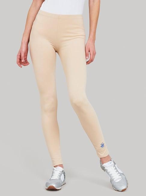 beverly hills polo club beige mid rise tights