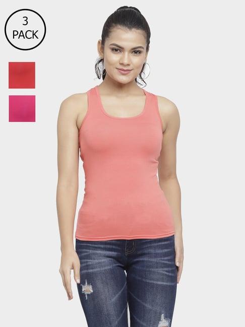 n-gal multicolor slim fit tank top (pack of 3)