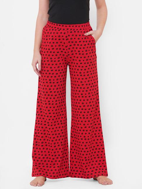 mystere paris maroon & black polka dot pyjamas