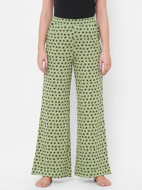 mystere paris mint & black polka dot palazzo pyjamas