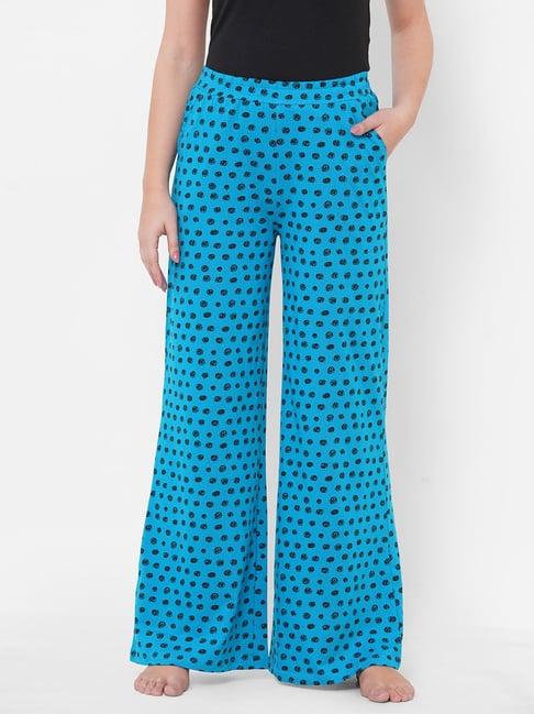 mystere paris turquoise & black polka dot pyjamas