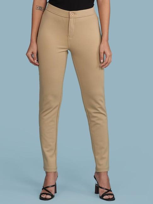 aarke ritu kumar beige regular fit pants