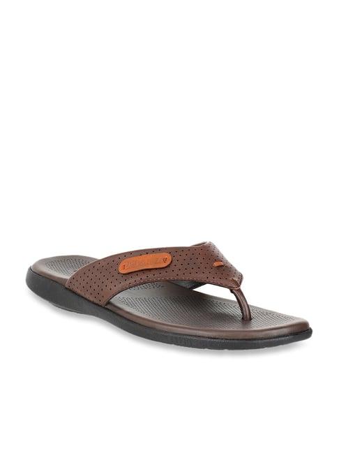 carlton london men's brown thong sandals