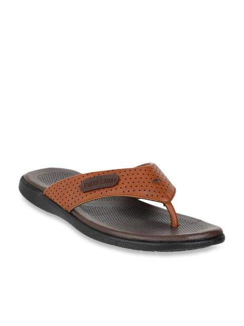 carlton london men's tan thong sandals