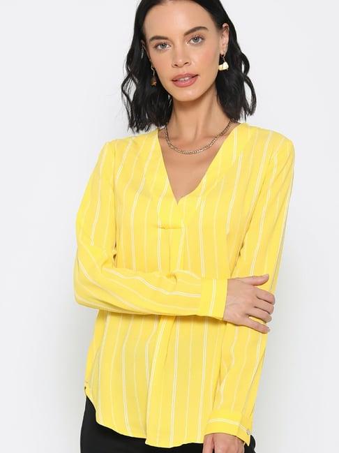 forever 21 yellow striped top