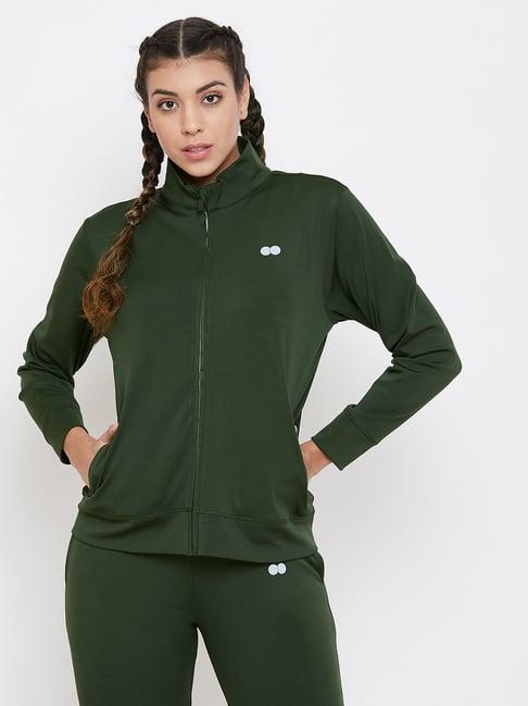 clovia green full sleeves jacket