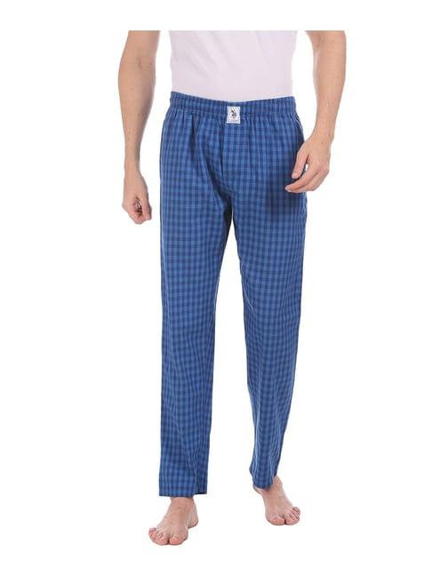 u.s. polo assn. blue checks lounge pants