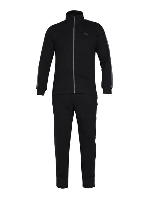 anta black regular fit tracksuit