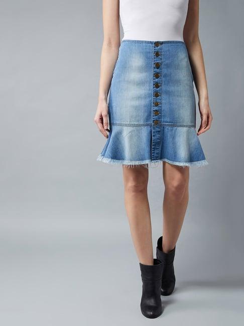 dolce crudo blue above knee  skirt