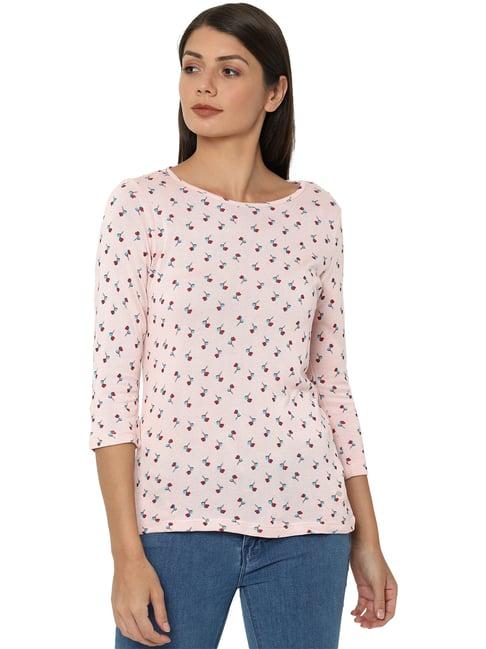 solly by allen solly pink printed top