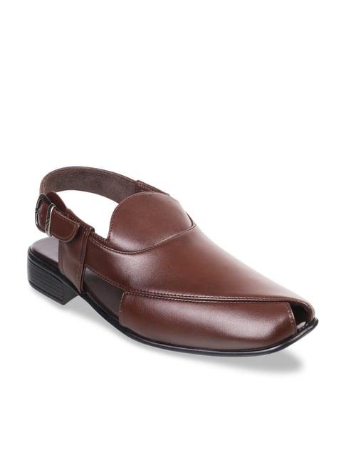 mochi men's maroon back strap sandals