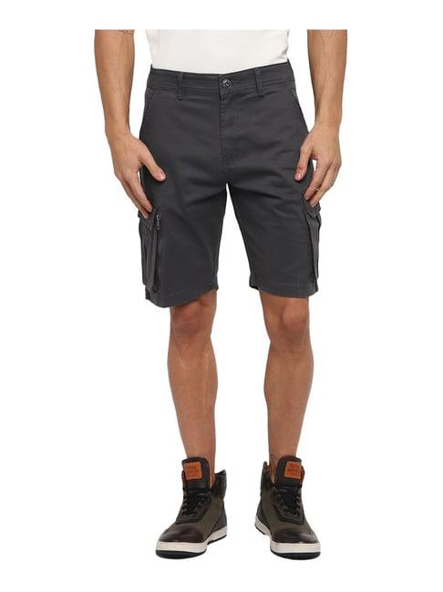 royal enfield grey cargo shorts