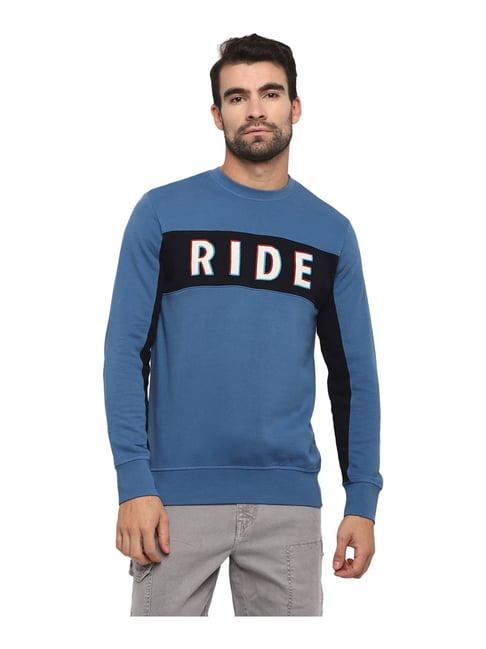 royal enfield blue round neck sweatshirt