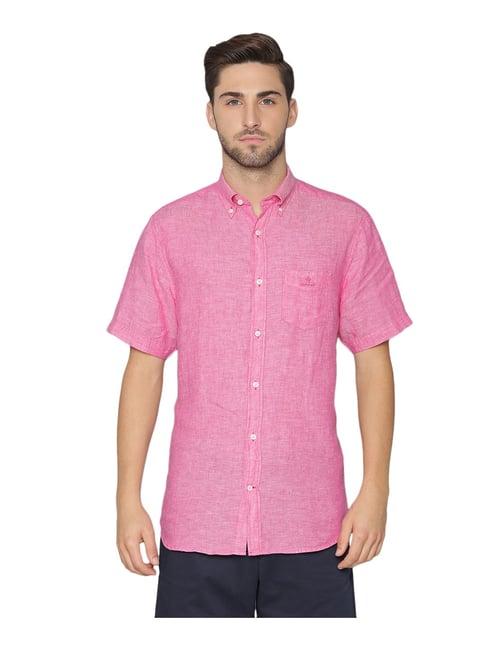 gant pink slub shirt