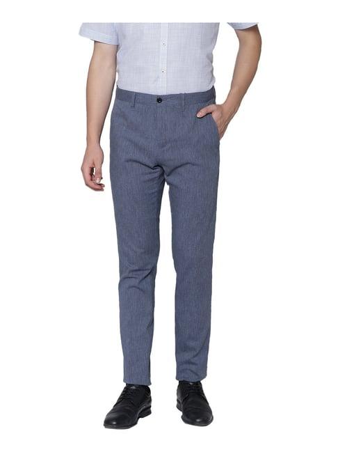 gant blue slub trousers