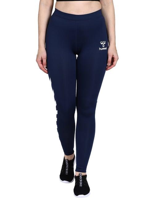 hummel dark blue slim fit tights