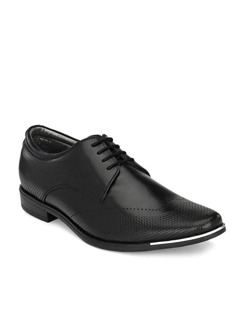 hitz men's black derby shoes