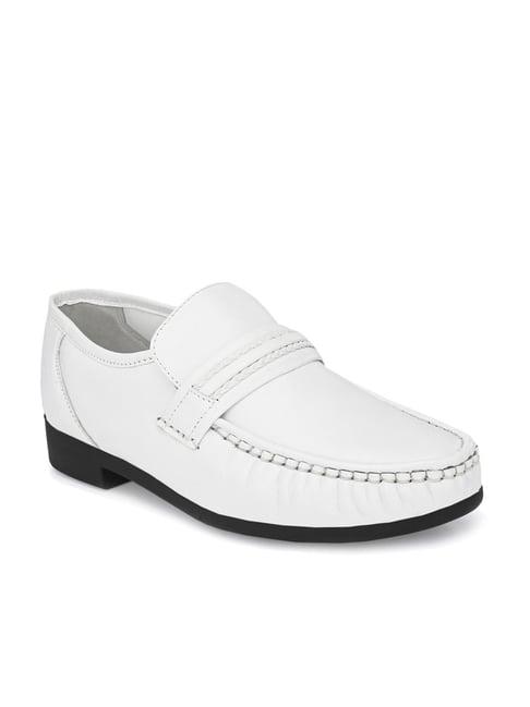 hitz men's white formal loafers