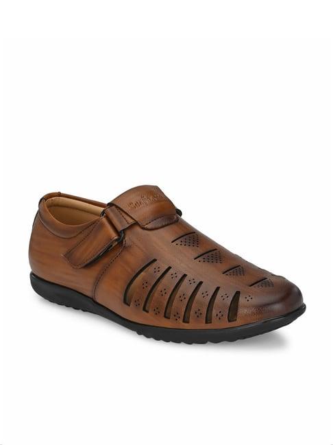 san frissco men's tan fisherman sandals