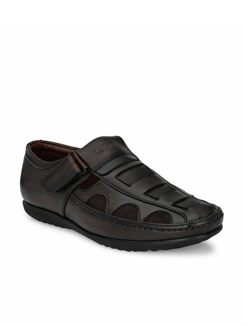 san frissco men's brown fisherman sandals