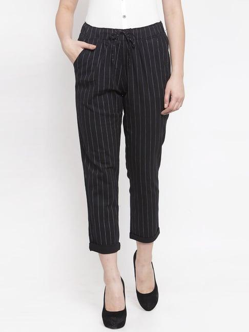 global republic black striped pants