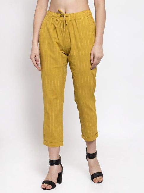 global republic mustard striped pants