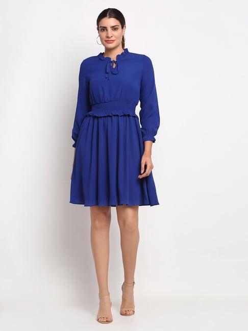 global republic blue slim fit dress