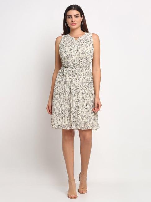 global republic cream printed dress