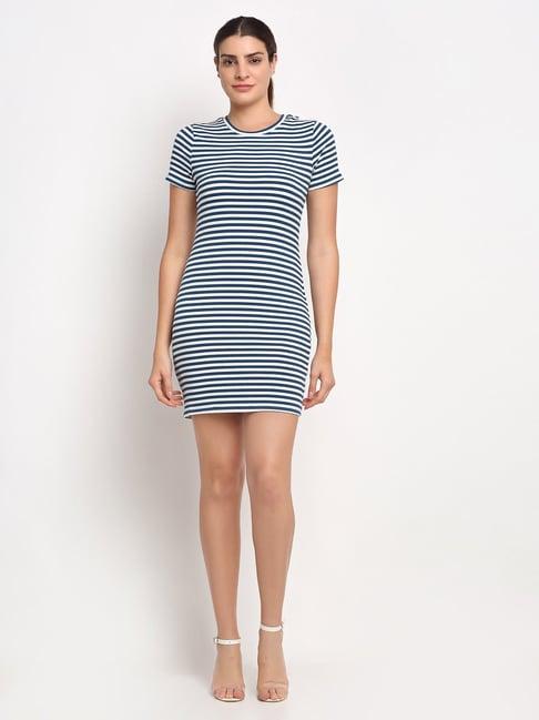 global republic blue & white striped dress