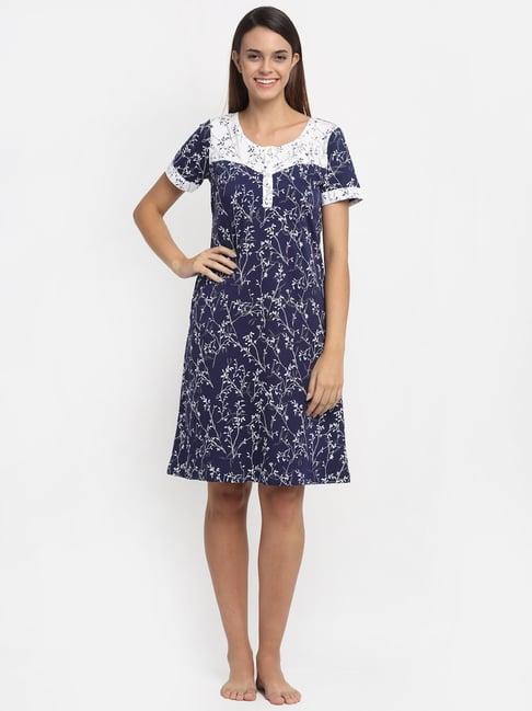 global republic navy printed nighty