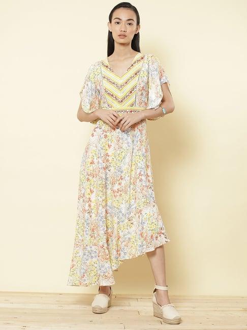 label ritu kumar multicolor floral print dress