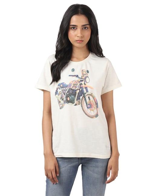 royal enfield off white himalayan t-shirt