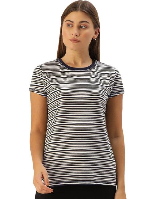 enamor multicolor striped tee