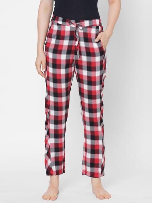 mystere paris red & black checks pyjamas