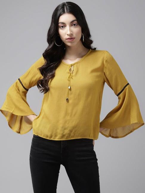 cayman mustard regular fit top