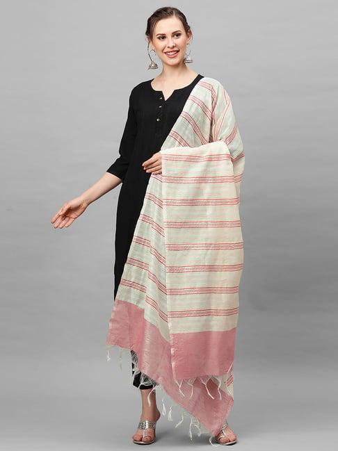 indo era pink & beige dupatta