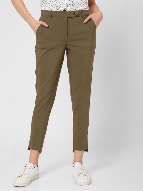 vero moda olive mid rise pants